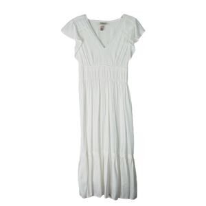 Knox Rose white midi cottagecore prairie coastal dress XS